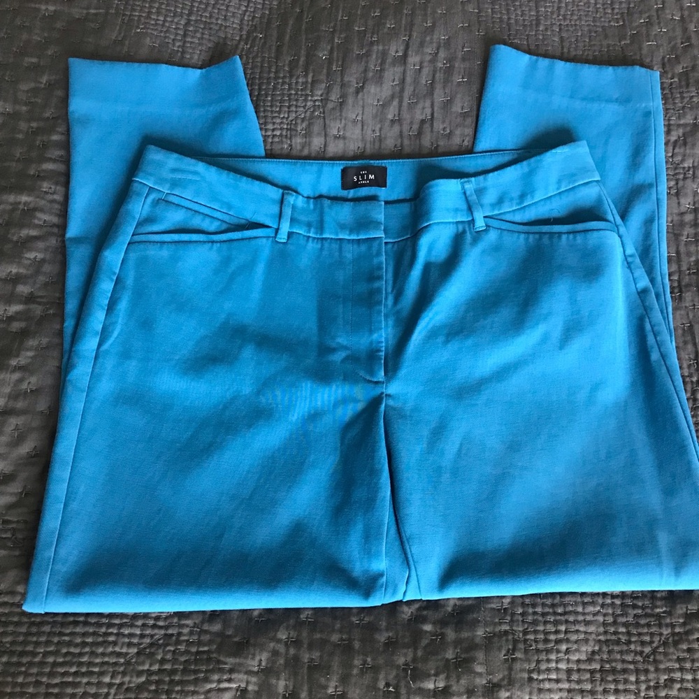 Teal White House Black Market Slim Ankle Pants